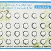 Ethinyl estradiol-norethindrone and ferrous fumarate (21/7) (birth control) (Ethinyl estradiol and norethindrone (birth control) [ eth-in-il-ess-tra-dye-ole-and-nor-eth-in-drone ])-D6-0.005 mg / 1 mg-White-Round