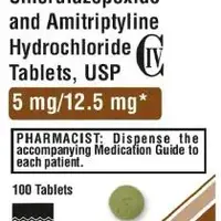 Amitriptyline and chlordiazepoxide (Amitriptyline and chlordiazepoxide [ am-i-trip-ti-leen-and-klor-dye-az-e-pox-ide ])-CA 1-12.5 mg / 5 mg-Green-Round