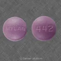 Amitriptyline and perphenazine (Amitriptyline and perphenazine [ a-mee-trip-ti-leen-and-per-fen-a-zeen ])-MYLAN 442-25 mg / 2 mg-Purple-Round