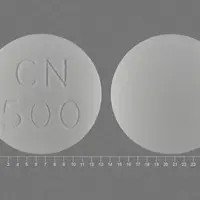 Chloroquine (Chloroquine [ klor-oh-kwin ])-CN 500-500 mg-White-Round