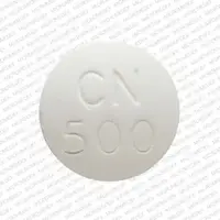 Chloroquine (Chloroquine [ klor-oh-kwin ])-CN 500-500 mg-White-Round