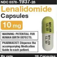 Lenalidomide (Lenalidomide [ len-a-lid-oh-mide ])-MYLAN LL 10 MYLAN LL 10-10 mg-Gray / Green-Capsule-shape