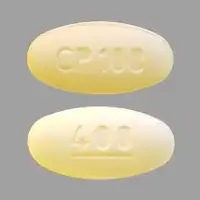 Ofloxacin (Ofloxacin (oral) [ oh-flox-a-sin ])-CP108 400-400 mg-Yellow-Oval