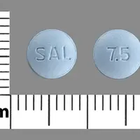 Pilocarpine (Pilocarpine (oral) [ pye-loe-kar-peen ])-SAL 7.5-7.5 mg-Blue-Round