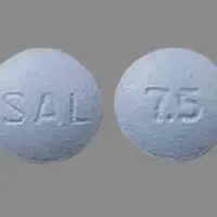 Pilocarpine (Pilocarpine (oral) [ pye-loe-kar-peen ])-SAL 7.5-7.5 mg-Blue-Round