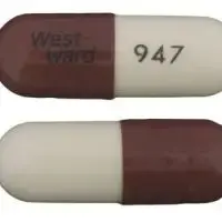 Cefadroxil (Cefadroxil [ sef-a-drox-il ])-West-ward 947-500 mg-Brown & White-Capsule-shape