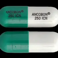 Flucytosine (Flucytosine [ floo-sye-toe-seen ])-ANCOBON 250 ICN-250 mg-Gray / Green-Capsule-shape