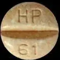 Hydrochlorothiazide and fosinopril (Hydrochlorothiazide and fosinopril [ hye-droe-klor-oh-thy-a-zide-and-foe-sin-oh-pril ])-HP 61-20 mg / 12.5 mg-Beige-Round