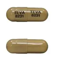 Sunitinib (Sunitinib [ soo-nit-in-ib ])-TEVA 8231 TEVA 8231-50 mg-Brown-Capsule-shape