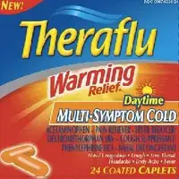 Theraflu daytime severe cold and cough (Acetaminophen, dextromethorphan, and phenylephrine [ a-seet-a-min-of-fen, dex-troe-me-thor-fan, and-fen-il-eff-rin ])-Cx A-acetaminophen 325 mg / dextromethorphan hydrobromide 10 mg / phenylephrine hydrochloride 5 mg-Orange-Capsule-shape