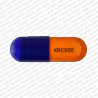 Cefaclor (Cefaclor [ cef-a-klor ])-KRC500 KRC500-500 mg-Blue & Orange-Capsule-shape