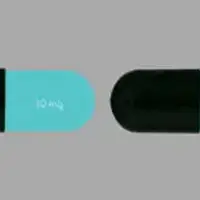 Chlordiazepoxide (Chlordiazepoxide [ klor-dye-az-e-pox-ide ])-WATSON 786 10 mg-10 mg-Black & Green-Capsule-shape