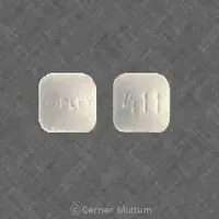 Methazolamide (Methazolamide [ meth-a-zole-a-mide ])-COPLEY 411-25 mg-White-Four-sided