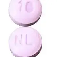 Nebivolol hydrochloride (monograph) (Bystolic)-NL 10-10 mg-Purple-Round