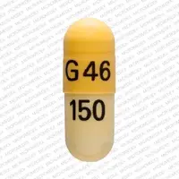 Nizatidine (Nizatidine [ ni-za-ti-deen ])-G46 150-150 mg-Yellow-Capsule-shape