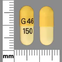 Nizatidine (Nizatidine [ ni-za-ti-deen ])-G46 150-150 mg-Yellow-Capsule-shape