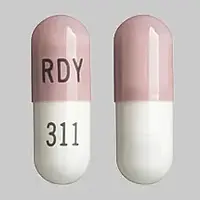 Nizatidine (Nizatidine [ ni-za-ti-deen ])-RDY 311-300 mg-Pink & White-Capsule-shape