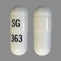 Omeprazole and sodium bicarbonate (Omeprazole and sodium bicarbonate [ oh-me-pray-zol-and-so-dee-um-by-kar-bon-ate ])-SG 363-20mg / 1100 mg-White-Capsule-shape