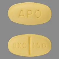 Oxcarbazepine (Oxcarbazepine [ ox-kar-bay-zeh-peen ])-APO OXC 150-150 mg-Yellow-Oval