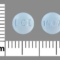 Pilocarpine (Pilocarpine (oral) [ pye-loe-kar-peen ])-LCI 1407-7.5 mg-Blue-Round