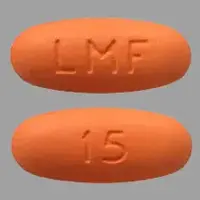 L-methylfolate (L-methylfolate [ l-meth-il-foe-late ])-LMF 15-15 mg-Orange-Oval