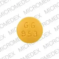 Prochlorperazine (oral/injection) (Prochlorperazine (oral/injection) [ pro-klor-per-a-zeen ])-GG 953 10-10 mg-Yellow-Round