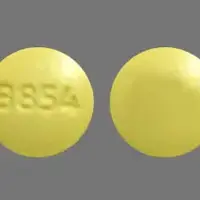 Repaglinide (Repaglinide (oral) [ re-pag-li-nide ])-B854-1 mg-Yellow-Round