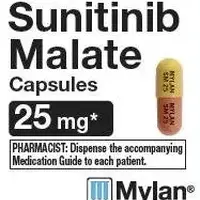 Sunitinib (Sunitinib [ soo-nit-in-ib ])-MYLAN SM 25 MYLAN SM 25-25 mg-Brown & Yellow-Capsule-shape