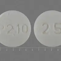 Acarbose (Acarbose [ ah-kar-bose ])-P210 25-25 mg-White-Round