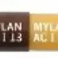 Acitretin (Acitretin [ a-si-tre-tin ])-MYLAN AC I 13 MYLAN AC I 13-25 mg-Brown & Yellow-Capsule-shape