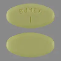 Bumetanide (monograph) (Medically reviewed)-BUMEX 1-1 mg-Yellow-Oval