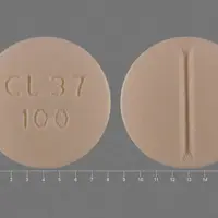 Labetalol (Labetalol (oral/injection) [ la-bay-ta-lol ])-CL 37 100-100 mg-Orange-Round