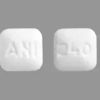 Methazolamide (Methazolamide [ meth-a-zole-a-mide ])-ANI 240-25 mg-White-Four-sided