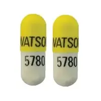 Nitrofurantoin (Nitrofurantoin [ nye-troe-fue-ran-toin ])-WATSON 5780-50 mg-White & Yellow-Capsule-shape