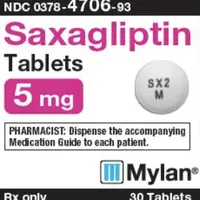 Saxagliptin (Saxagliptin [ sax-a-glip-tin ])-SX2 M-5 mg-White-Round