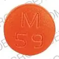 Thioridazine (Thioridazine [ thye-oh-rid-a-zeen ])-50 M 59-50 mg-Orange-Round