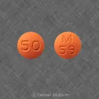 Thioridazine (Thioridazine [ thye-oh-rid-a-zeen ])-50 M 59-50 mg-Orange-Round