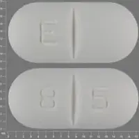 Penicillin v (Penicillin v [ pen-i-sill-in ])-E 8 5-500 mg-White-Oval