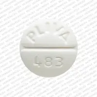 Theophylline (Theophylline (oral) [ thee-off-i-lin ])-PLIVA 483-100 mg-White-Round