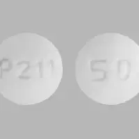 Acarbose (Acarbose [ ah-kar-bose ])-P211 50-50 mg-White-Round