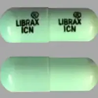 Chlordiazepoxide and clidinium (Chlordiazepoxide and clidinium [ klor-dye-az-e-pox-ide-and-kli-di-nee-um ])-LIBRAX ICN LIBRAX ICN-5 mg / 2.5 mg-Green-Capsule-shape