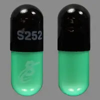 Chlordiazepoxide (Chlordiazepoxide [ klor-dye-az-e-pox-ide ])-S252 Logo-10 mg-Black & Green-Capsule-shape