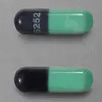 Chlordiazepoxide (Chlordiazepoxide [ klor-dye-az-e-pox-ide ])-S252 Logo-10 mg-Black & Green-Capsule-shape