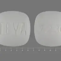 Cilostazol (Cilostazol [ sye-loe-sta-zol ])-TEVA 7230-50 mg-White-Four-sided