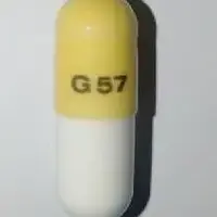 Gabapentin (Gabapentin [ ga-ba-pen-tin ])-G 57-300 mg-White & Yellow-Capsule-shape