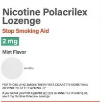 Nicorette spearmint burst with a hint of chamomile (gum, lozenge) (Nicotine (gum, lozenge) [ nik-oh-teen ])-A627-2 mg-White-Round