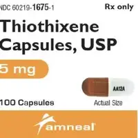 Thiothixene (Thiothixene [ thye-oh-thix-een ])-AA12A-5 mg-Brown & White-Capsule-shape