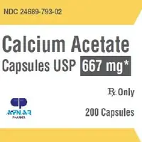 Calcium acetate (Calcium acetate [ kal-see-um-as-e-tate ])-SUVEN 667-667 mg-Blue & White-Capsule-shape