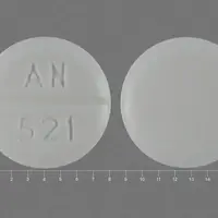 Promethazine (rectal) (Promethazine (rectal) [ pro-meth-a-zeen ])-AN 521-25 mg-White-Round