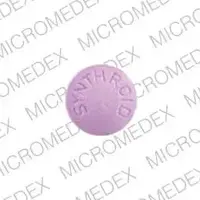 Synthroid (Levothyroxine [ lee-voe-thye-rox-een ])-SYNTHROID 175-175 mcg (0.175 mg)-Purple-Round